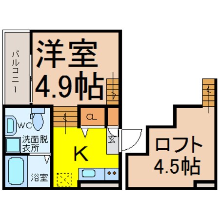 鶴里駅 徒歩7分 2階の物件間取画像